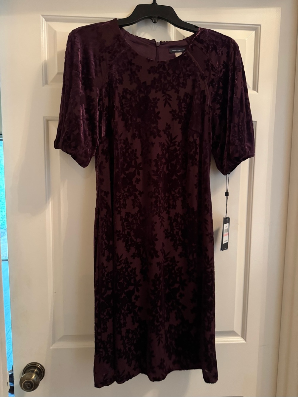 Chico's Floral Midi Dress in Purple Size Medium NWT